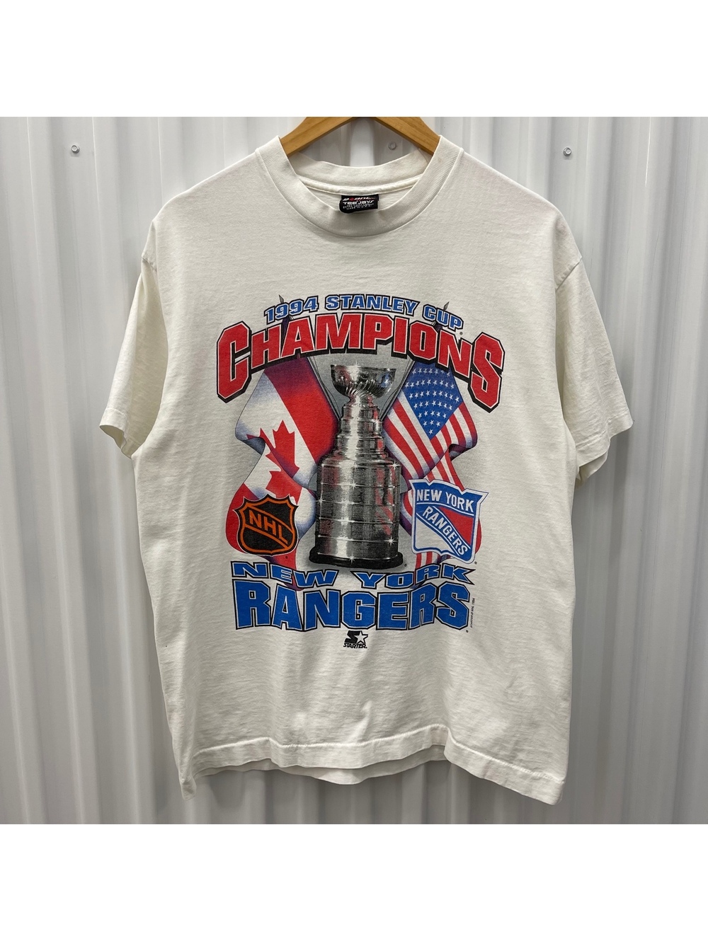 Vintage 90s New York Rangers 1994 Stanley Cup Champions Shirt XL Made in USA